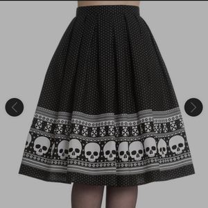 Hell Bunny Clara Skull Snowflake Skirt